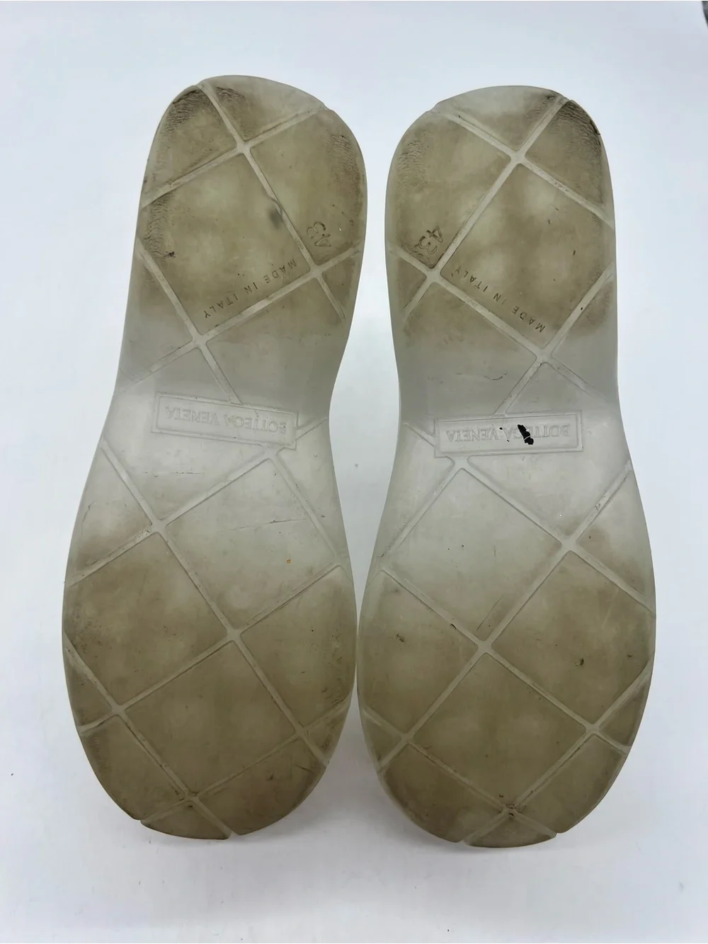 Bottega Veneta Icon Puddle Men’s Sz 43 Sz US 10 Clear Rubber Ankle Rain Boots.